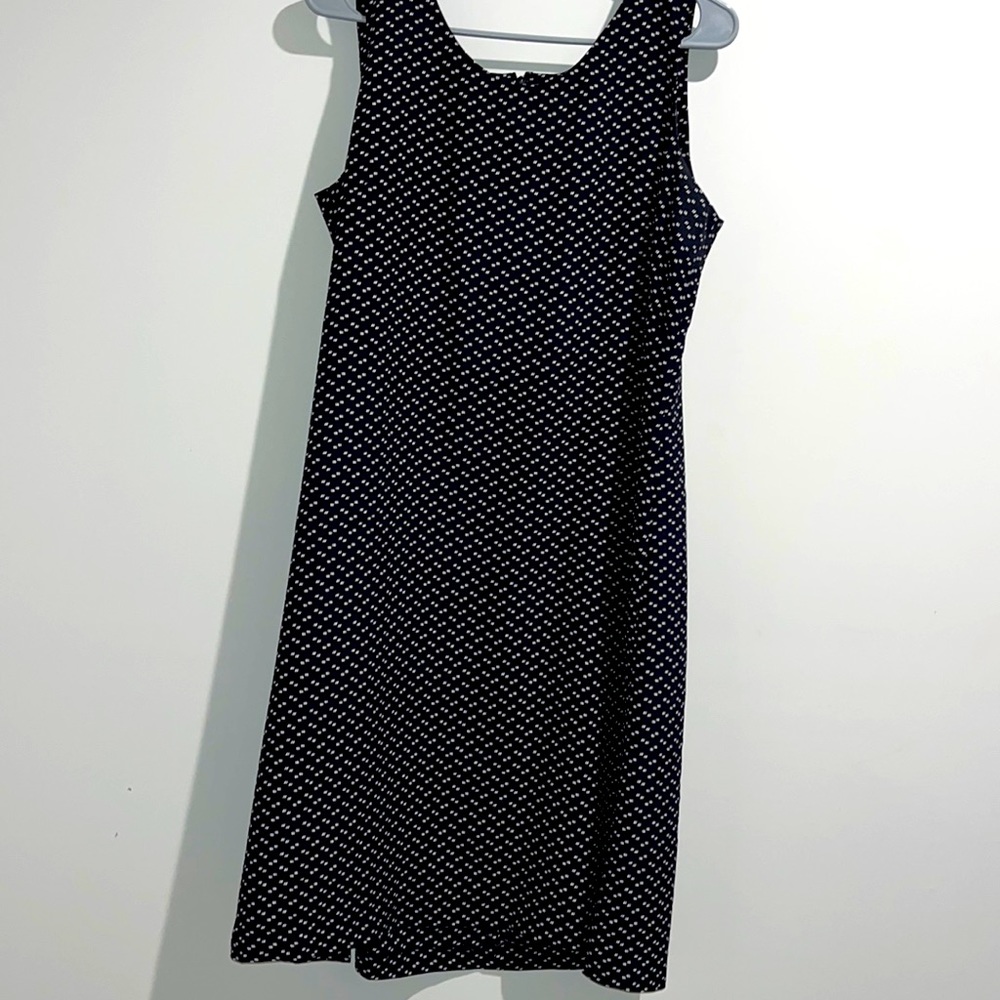 Liz Claiborne navy blue white dress. Size 14.